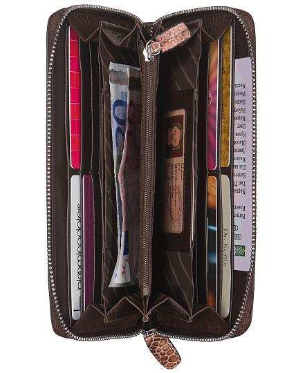 Портмоне Dr.Koffer из натуральной кожи коричневое