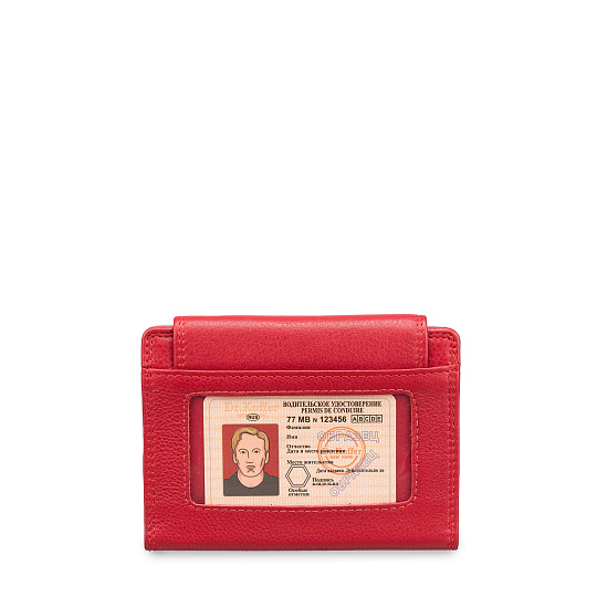 Портмоне Dr.Koffer из натуральной кожи красное