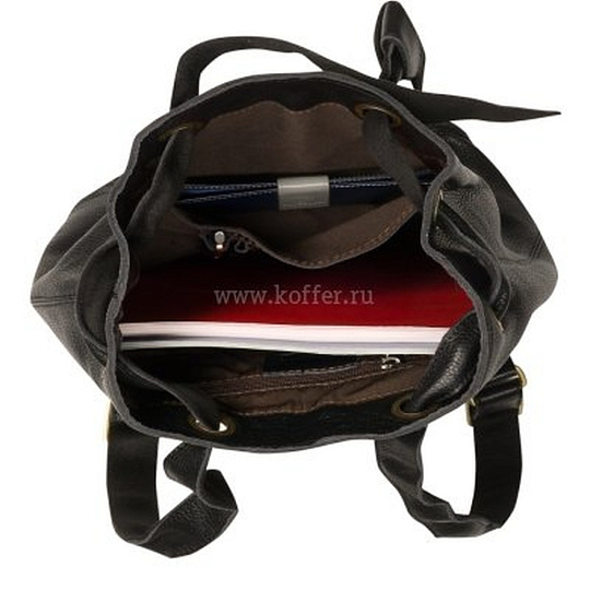Рюкзак Dr.Koffer из натуральной кожи черный
