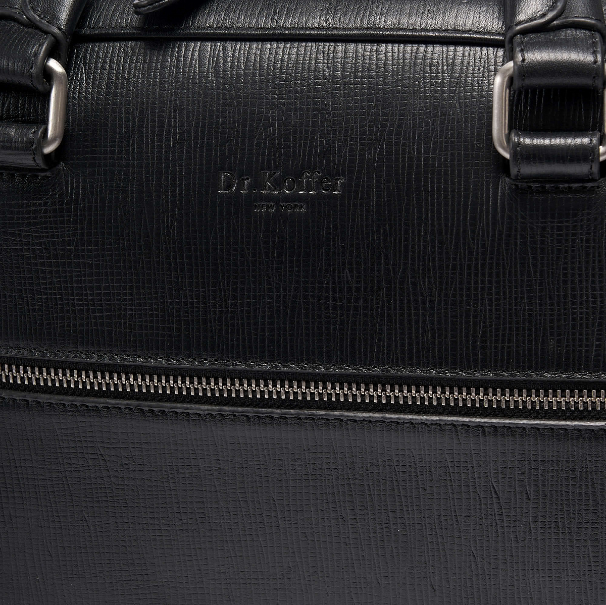 Деловая сумка Dr.Koffer из натуральной кожи черная