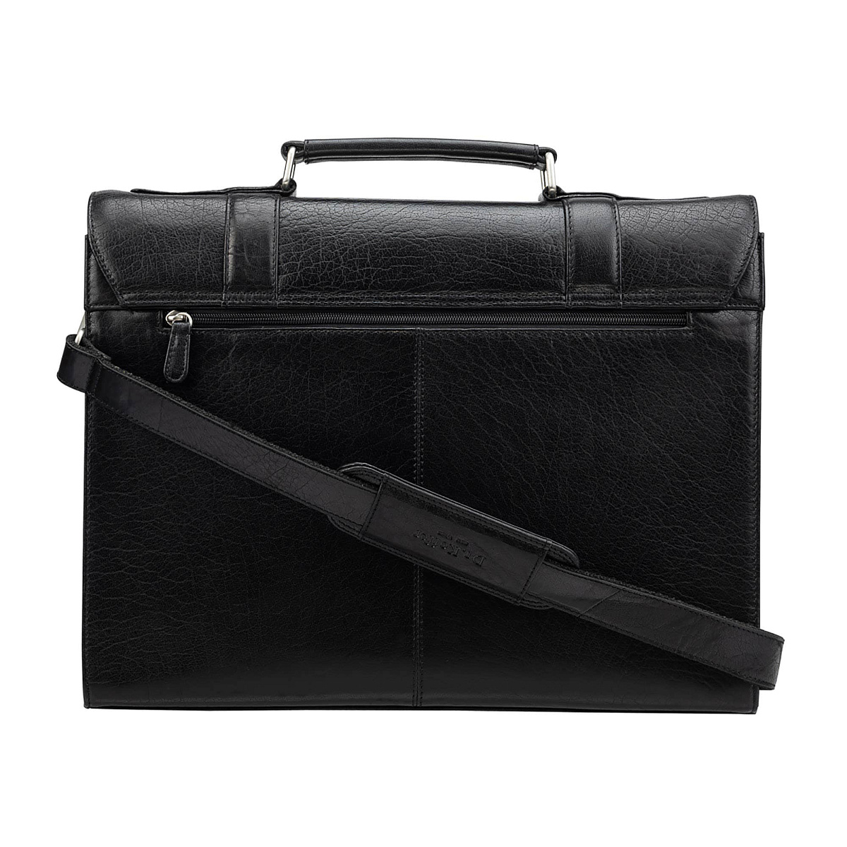 Портфель Dr.Koffer из натуральной кожи черный