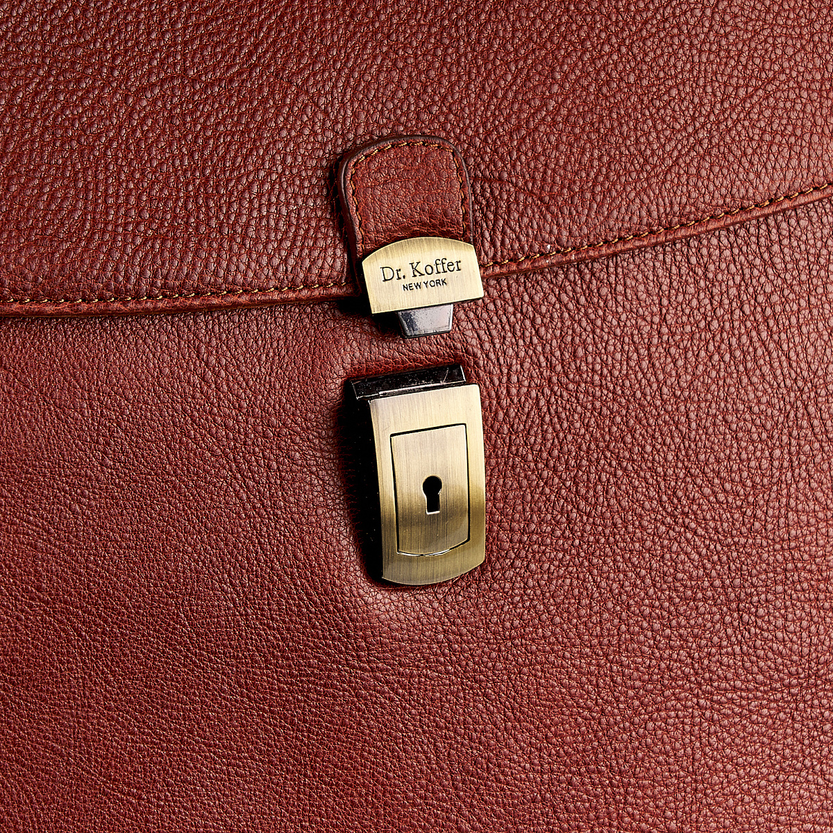 Портфель Dr.Koffer из натуральной кожи светло-коричневый