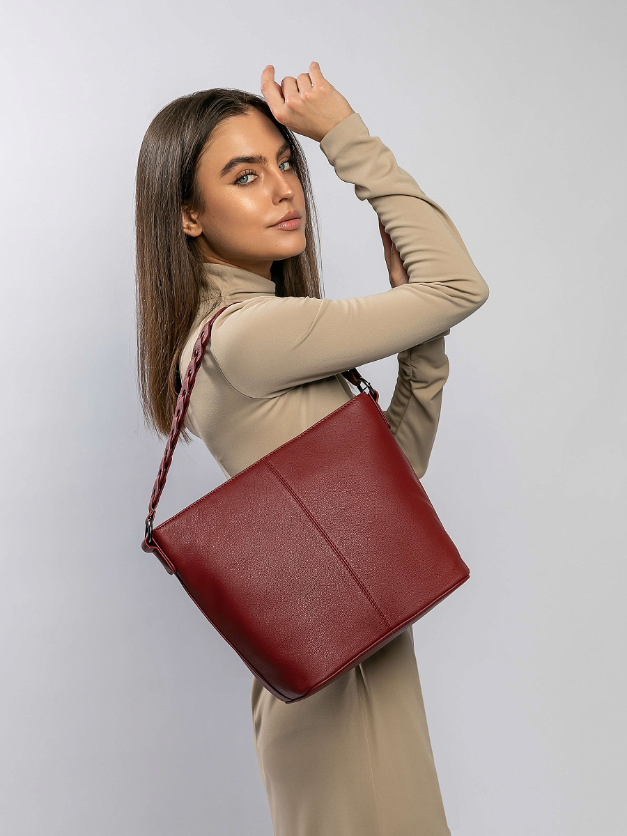 Женская сумка Dr.Koffer из натуральной кожи красная