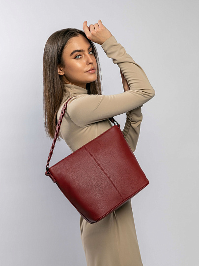 Женская сумка Dr.Koffer из натуральной кожи красная