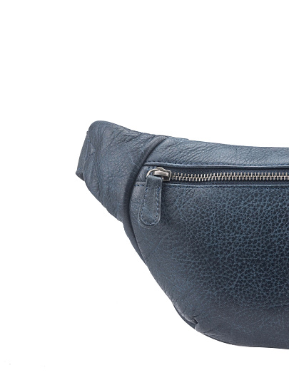 Сумка на пояс Dr. Koffer из натуральной кожи синяя
