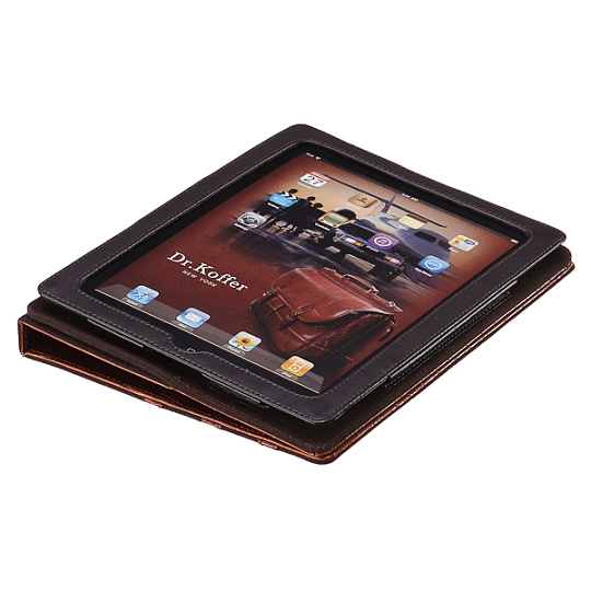 Чехол для Ipad коричневого цвета из фактурной кожи Dr.Koffer X510341-49-05