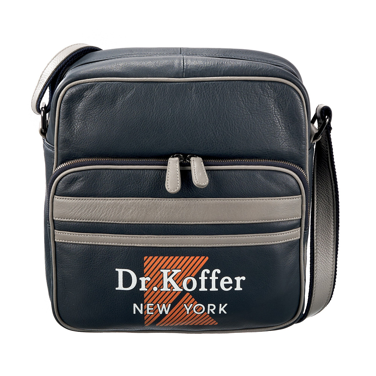 Сумка через плечо Dr.Koffer из натуральной кожи синяя
