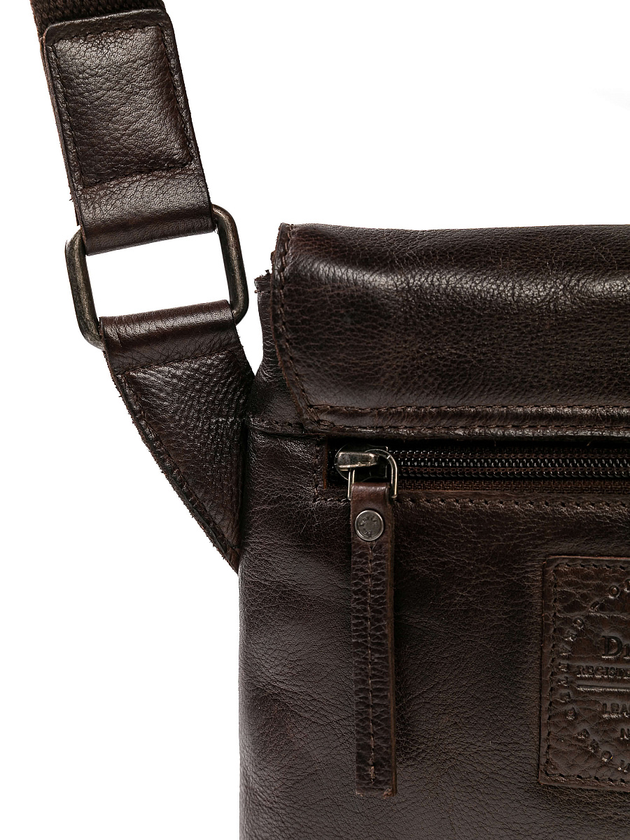 Сумка через плечо Dr.Koffer из натуральной кожи коричневая