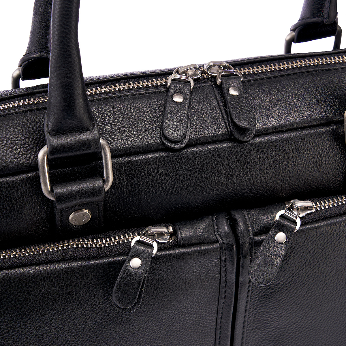 Деловая сумка Dr.Koffer из натуральной кожи черная