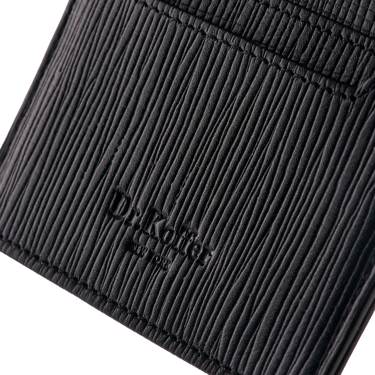 Кредитница Dr.Koffer из натуральной кожи черная