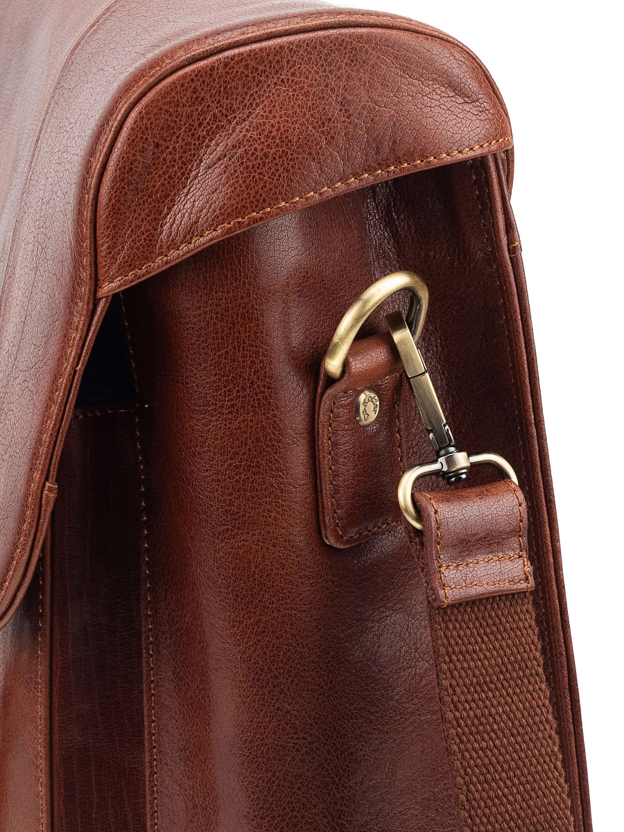 Портфель Dr.Koffer из натуральной кожи светло-коричневый