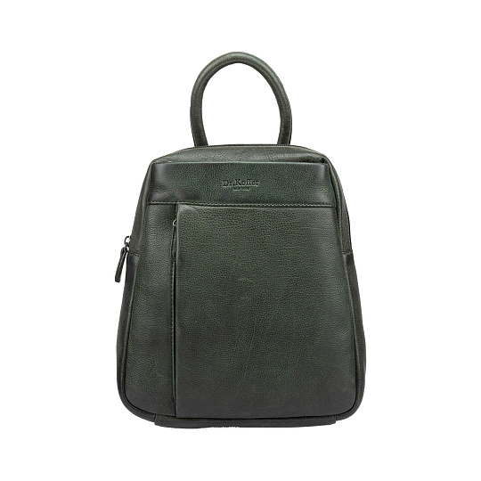 Рюкзак Dr.Koffer из натуральной кожи зеленый