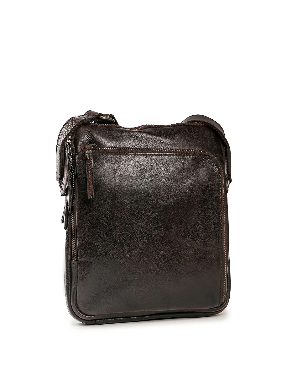 Сумка через плечо Dr.Koffer из натуральной кожи коричневая