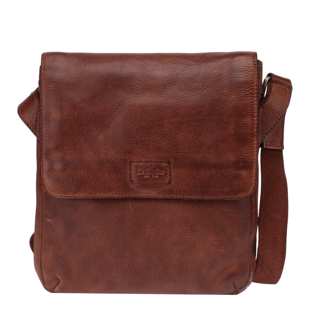 Сумка через плечо Dr.Koffer из натуральной кожи коричневая