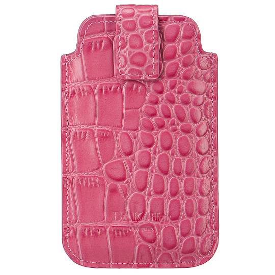 Чехол для телефона из натуральной кожи розовый Dr.Koffer