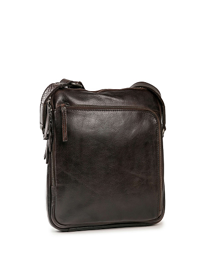 Сумка через плечо Dr.Koffer из натуральной кожи коричневая
