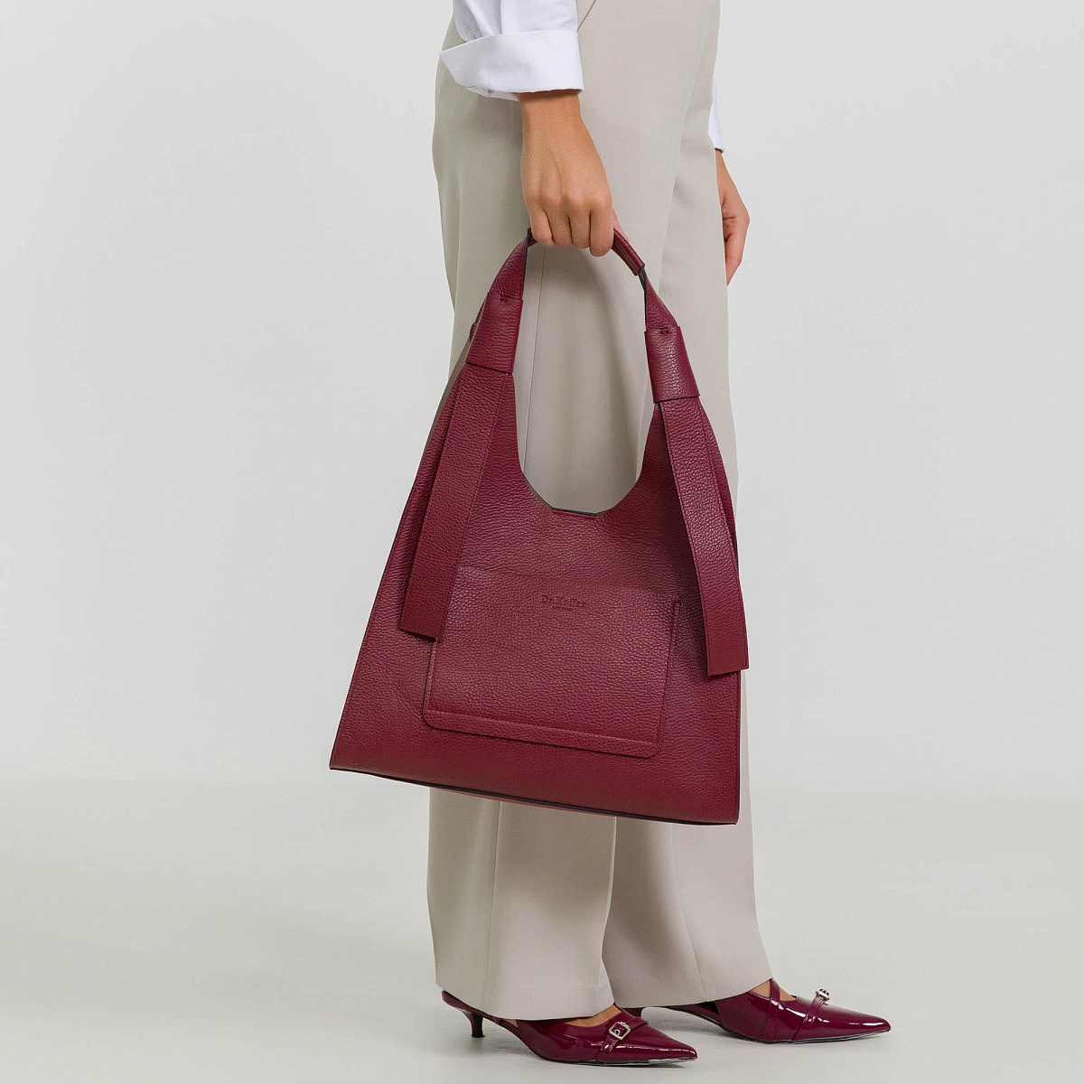 Женская сумка Dr. Koffer из натуральной кожи красная