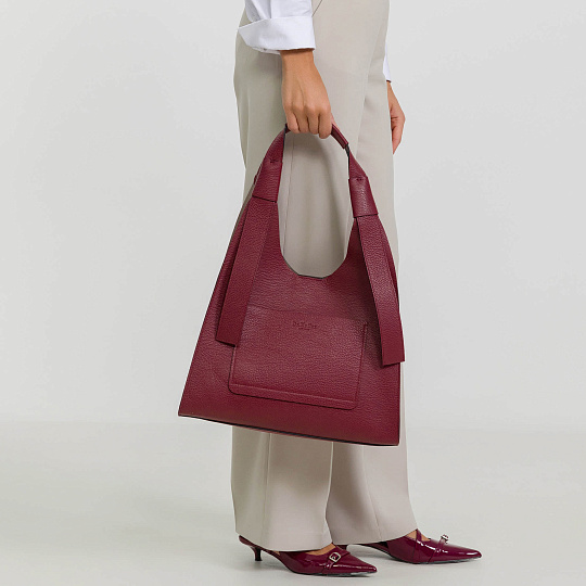 Женская сумка Dr. Koffer из натуральной кожи красная