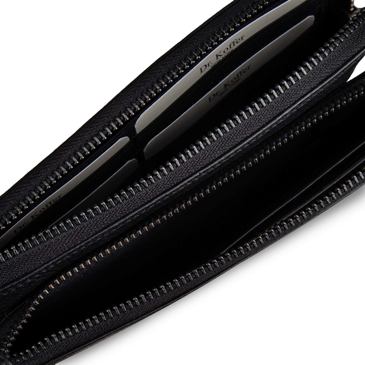 Портмоне из натуральной кожи черное