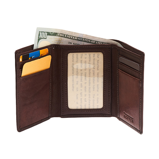 Портмоне Dr.Koffer из натуральной кожи коричневое