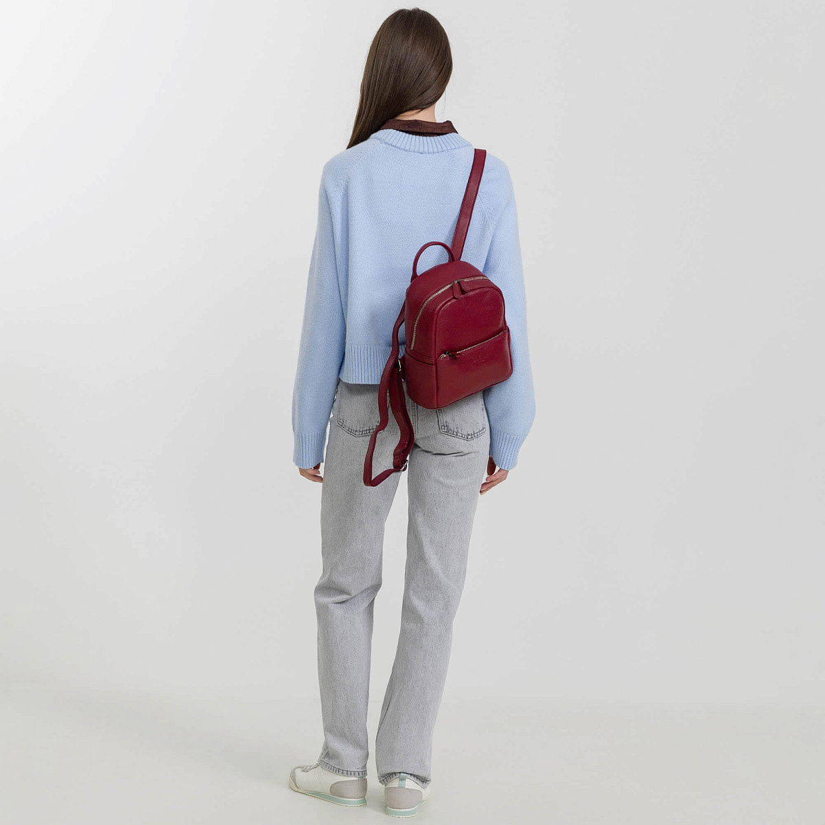 Рюкзак Dr.Koffer из натуральной кожи бордовый