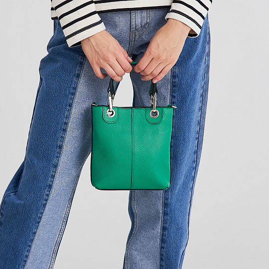 Женская сумка Dr. Koffer из натуральной кожи зеленая