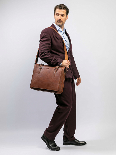 Женская сумка Dr.Koffer из натуральной кожи коричневая