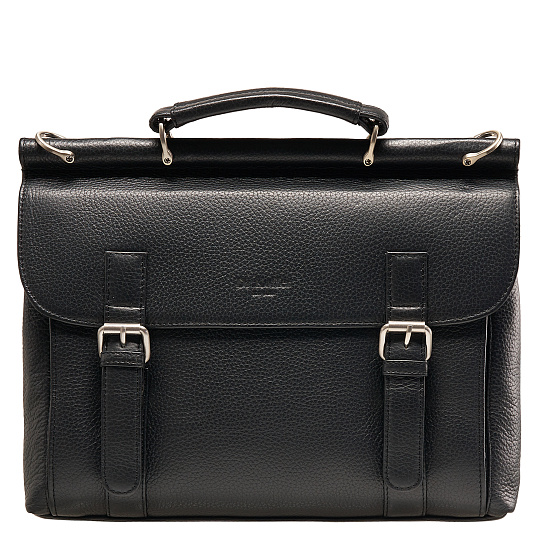 Портфель Dr.Koffer из натуральной кожи черный