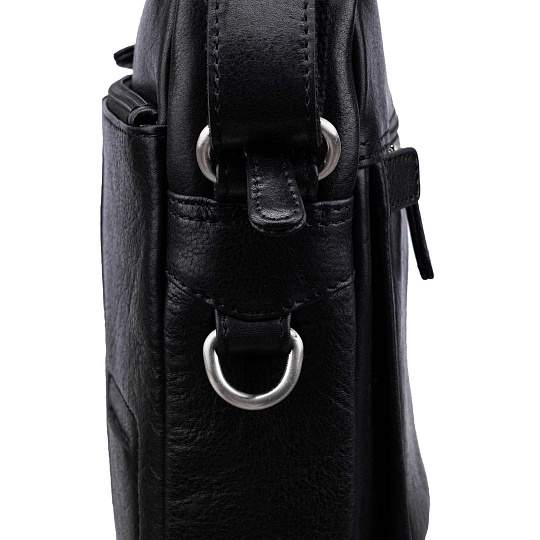 Сумка через плечо Dr.Koffer из натуральной кожи черная