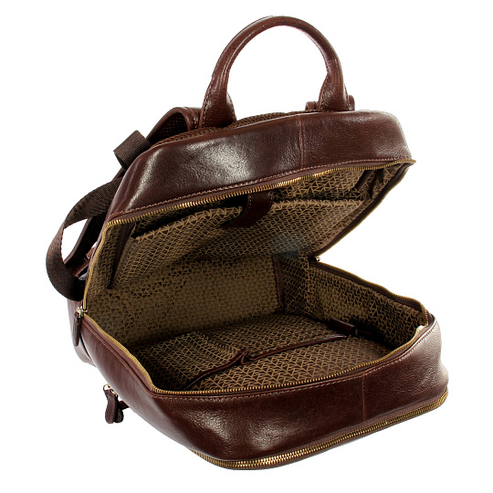 Рюкзак Dr.Koffer из натуральной кожи темно-коричневый