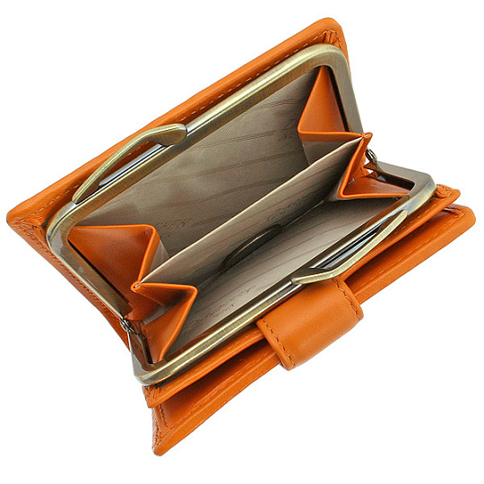 Кошелек Dr.Koffer из натуральной кожи оранжевый