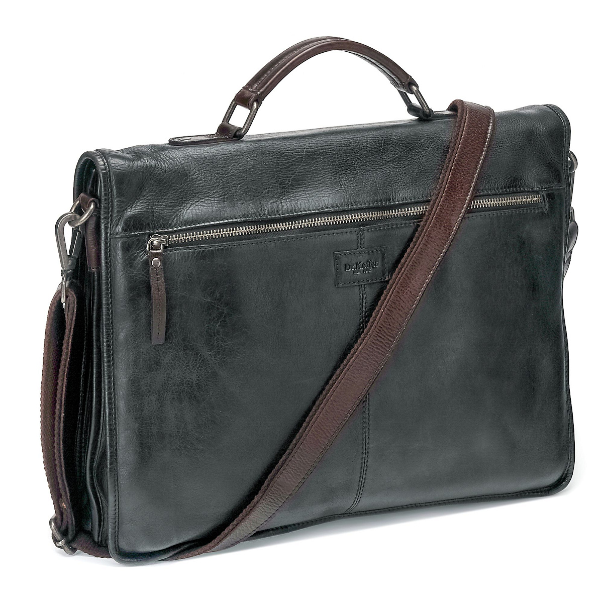 Портфель Dr.Koffer из натуральной кожи черный