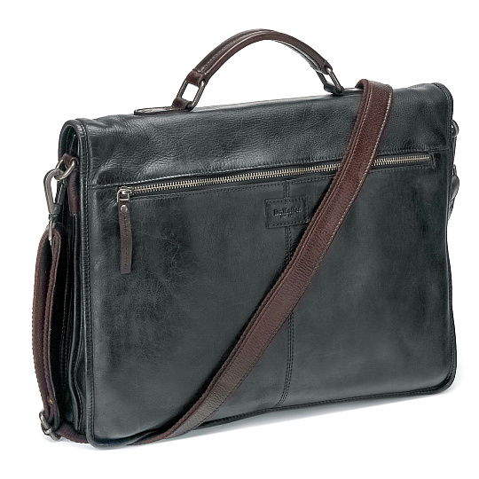 Портфель Dr.Koffer из натуральной кожи черный