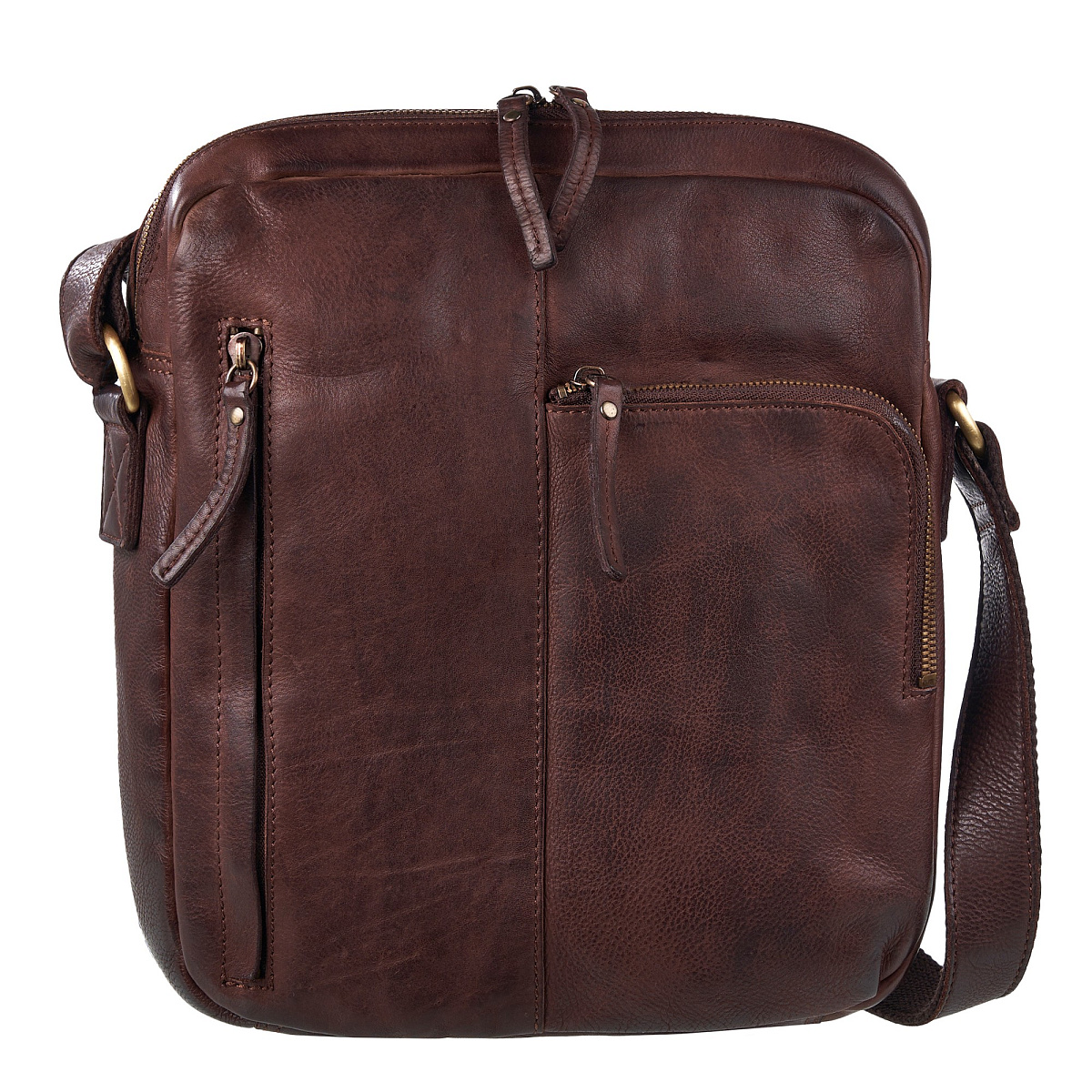 Сумка через плечо Dr.Koffer из натуральной кожи коричневая