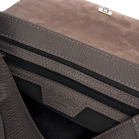 Женская сумка Dr. Koffer из натуральной кожи серая