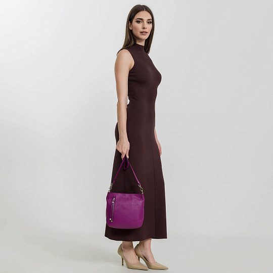 Женская сумка Dr. Koffer из натуральной кожи розовая