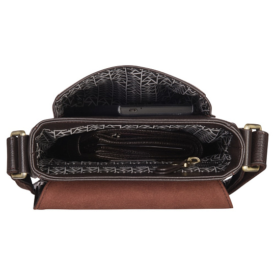 Сумка через плечо Dr.Koffer из натуральной кожи коричневая