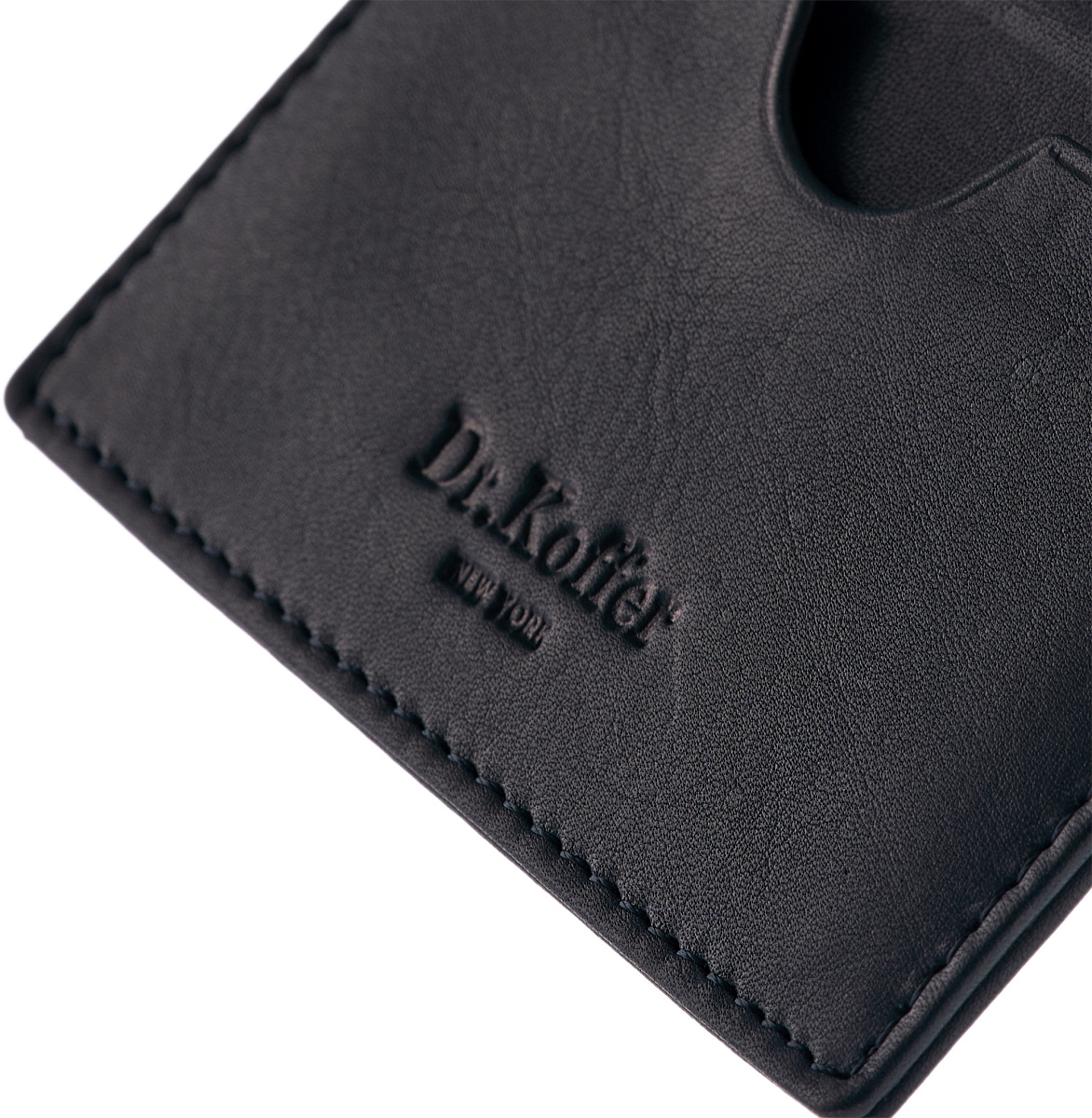 Кредитница Dr.Koffer из натуральной кожи синяя