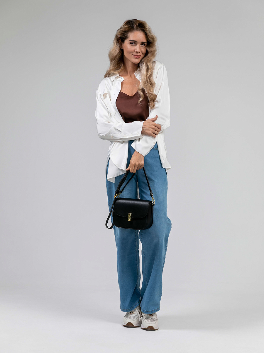 Женская сумка Dr.Koffer из натуральной кожи черная