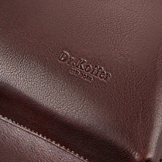 Рюкзак Dr.Koffer из натуральной кожи темно-коричневый