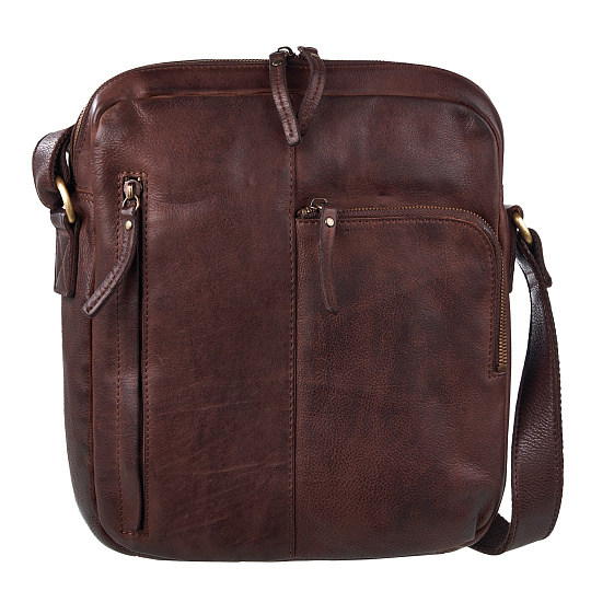 Сумка через плечо Dr.Koffer из натуральной кожи коричневая