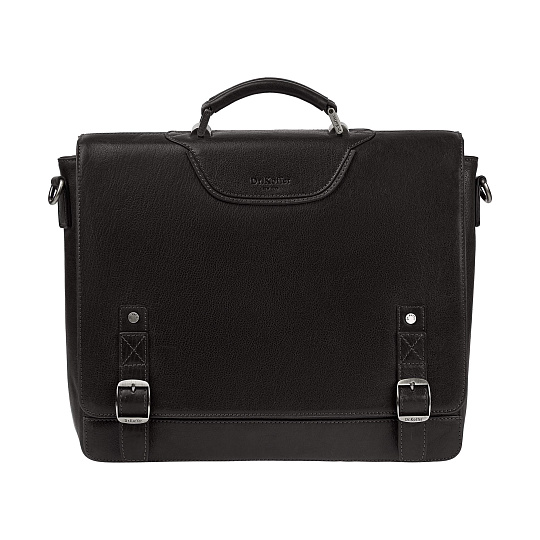 Портфель Dr.Koffer из натуральной кожи черный