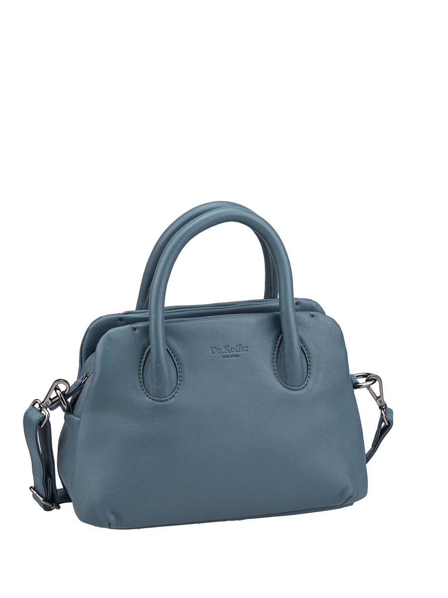 Женская сумка Dr.Koffer из натуральной кожи голубая