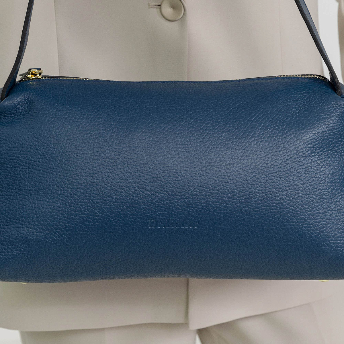 Женская сумка Dr. Koffer из натуральной кожи синяя