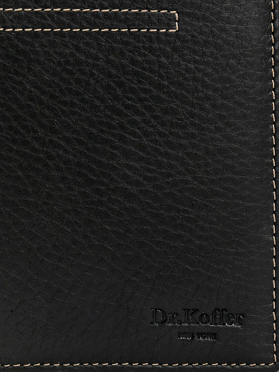 Портмоне Dr.Koffer из натуральной кожи черное