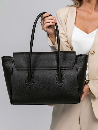 Женская сумка Dr.Koffer из натуральной кожи темно-коричневая