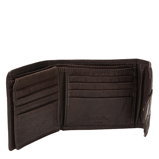 Портмоне Dr.Koffer из натуральной кожи коричневое