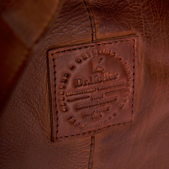 Рюкзак Dr.Koffer из натуральной кожи светло-коричневый