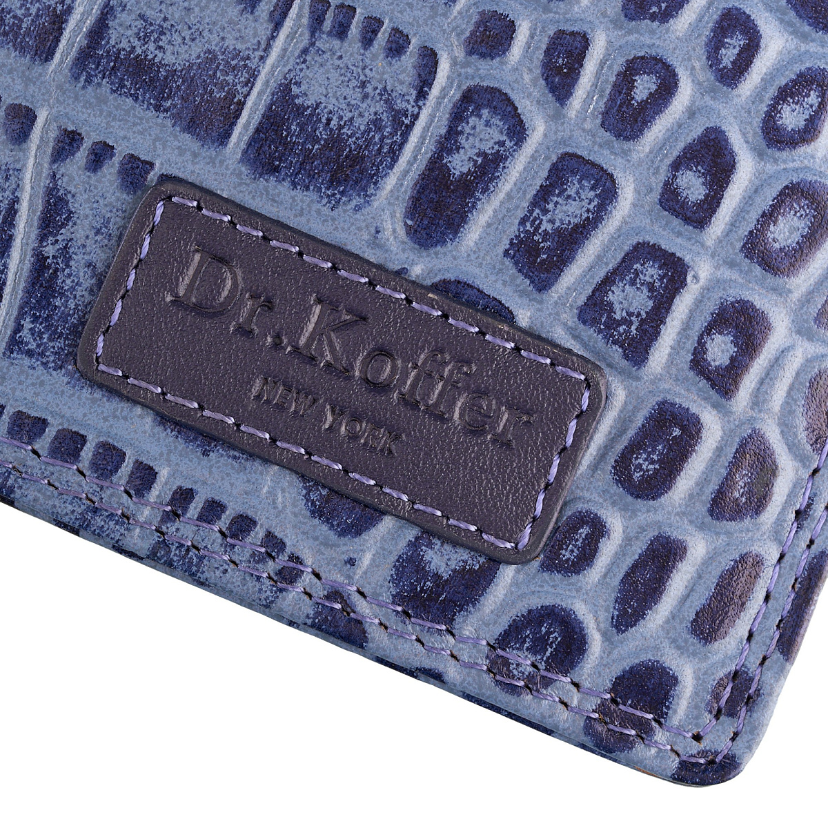 Кредитница Dr.Koffer из натуральной кожи синяя