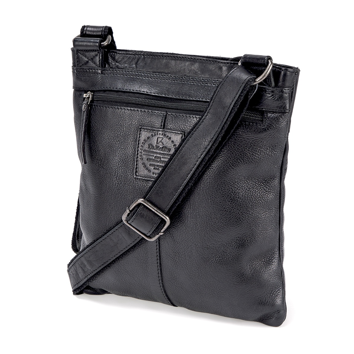 Сумка через плечо Dr.Koffer из натуральной кожи черная